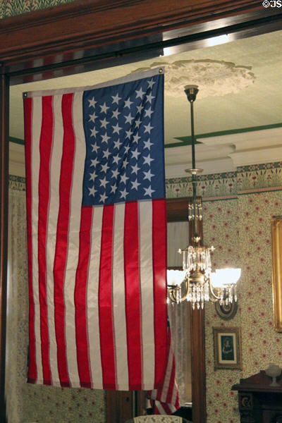 U.S. 43-star flag at Benjamin Harrison Presidential Site. Indianapolis, IN.