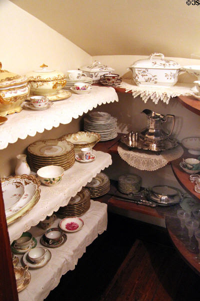 China closet off dining room at Benjamin Harrison Presidential Site. Indianapolis, IN.