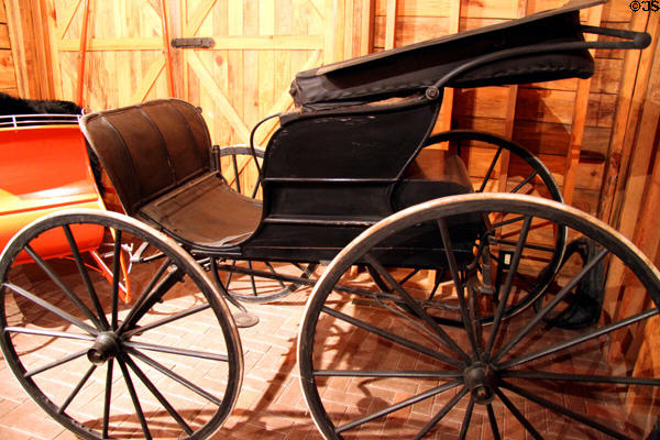 Buggy in carriage house at Benjamin Harrison Presidential Site. Indianapolis, IN.