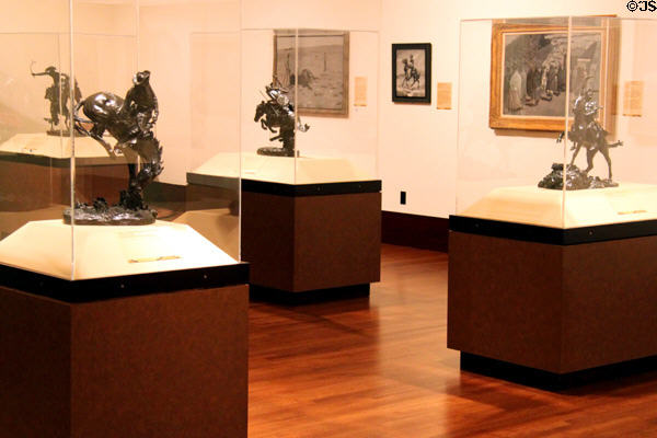 Gallery of Frederic Remington & Charles Marion Russell art at Eiteljorg Museum. Indianapolis, IN.