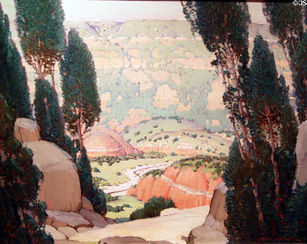 Palo Duro Canyon painting (1923) by Victor Higgins at Eiteljorg Museum. Indianapolis, IN.