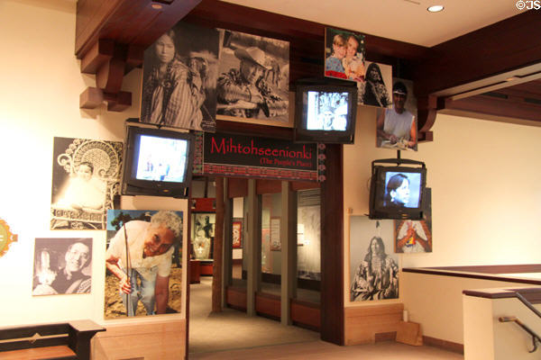 Entrance to Native American galleries at Eiteljorg Museum. Indianapolis, IN.