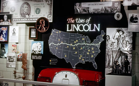 Towns & objects named after Abraham Lincoln at now closed Lincoln Museum & Library. Fort Wayne, IN.