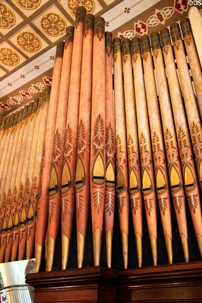 Organ pipes in Old Cathedral. Vincennes, IN.