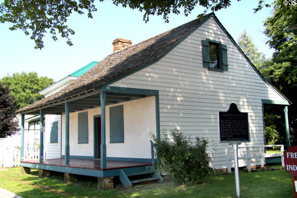 Old French House (c1806) Museum (509 N. 1st St.) was home of French fur trader Michel Brouillet (1774-1838). Vincennes, IN.