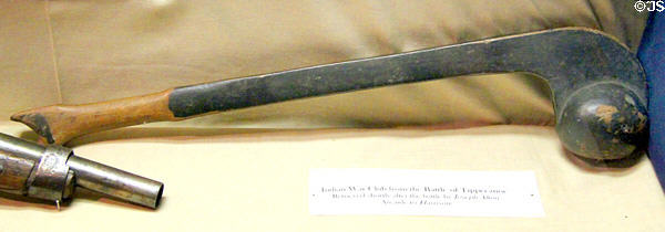 Indian war club from the Battle of Tippecanoe at Grouseland. Vincennes, IN.