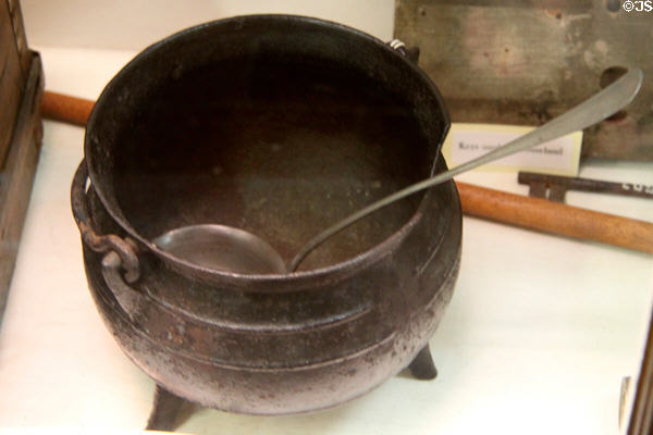 William Henry Harrison's iron cooking pot at Grouseland. Vincennes, IN.