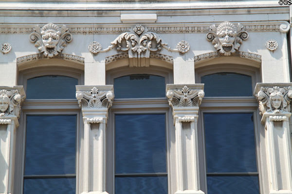 Gargoyles of Joseph L. Bayard heritage building (227 Main St.). Vincennes, IN.