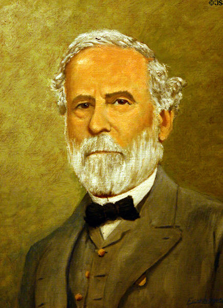 Painting of General Robert E. Lee by Dwight D. Eisenhower at his Museum. Abilene, KS.