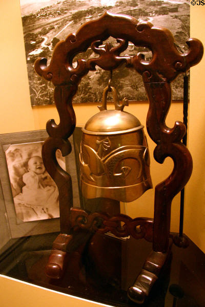 Chinese dinner bell bought 1923 by Eisenhowers while stationed in Panama at Eisenhower Museum. Abilene, KS.