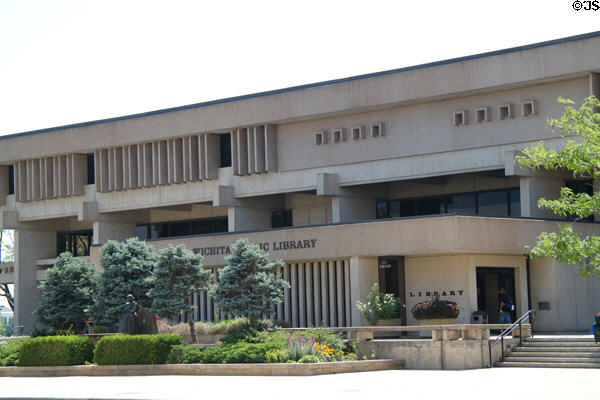 Wichita Public Library (late 1960s) (223 South Main St.). Wichita, KS.