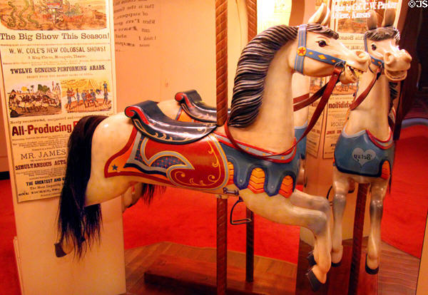 Carousel horse (c1910) by Col. C.W. Parker of Abilene, KS at Sedgwick County Historical Museum. Wichita, KS.