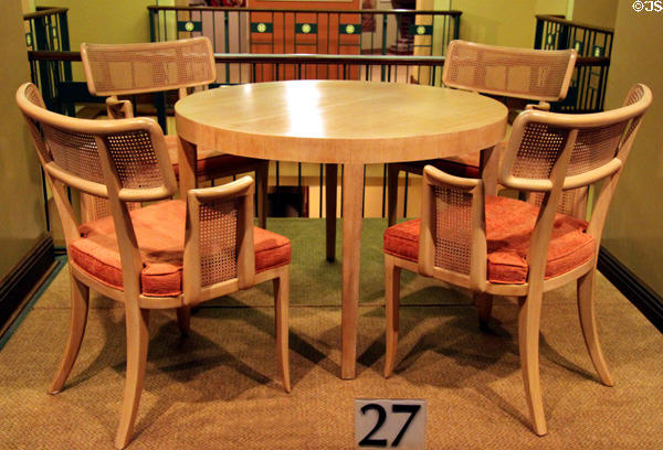 Table & chairs (c1940) by Dunbar Furniture Co. at Sedgwick County Historical Museum. Wichita, KS.