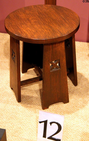 Arts & Crafts stool (c1915) at Sedgwick County Historical Museum. Wichita, KS.