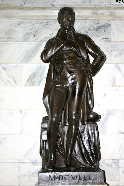 Statue of pioneer surgeon Ephraim McDowell (1771-1830) in Kentucky State Capitol rotunda. Frankfort, KY.