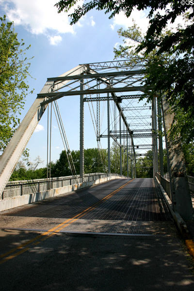 Historic St. Clair St. girder bridge over Kentucky River. Frankfort, KY.