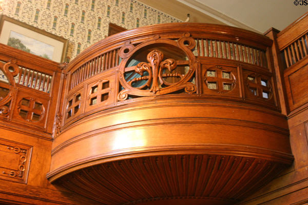 Banister of Conrad-Caldwell House with fleur-de-lys. Louisville, KY.