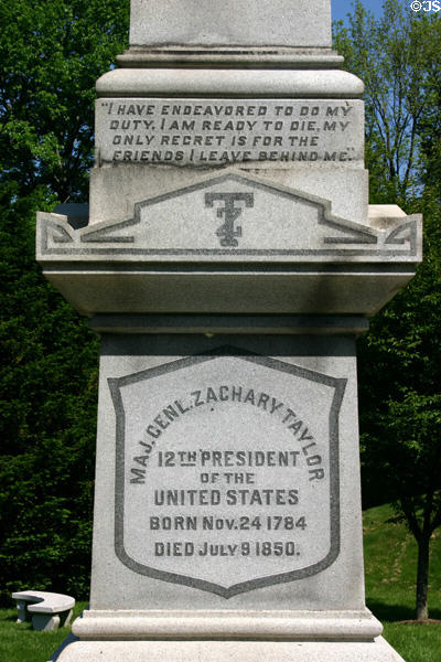 President Zachary Taylor (1784-1850) monument. Louisville, KY.