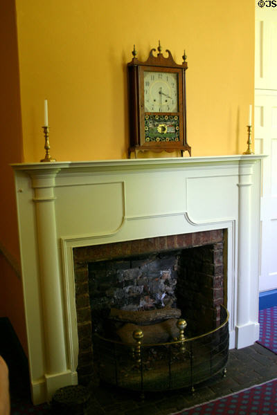 Fireplace in sitting room of Farmington. Louisville, KY.