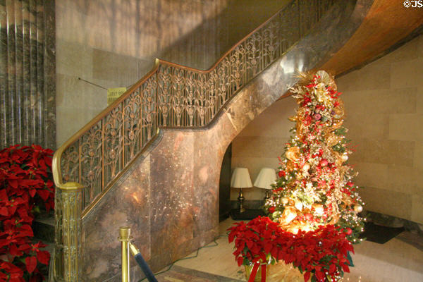 Stairwell outside Senate chamber of Louisiana State Capitol. Baton Rouge, LA.