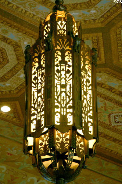 Lamp in House chamber of Louisiana State Capitol. Baton Rouge, LA.