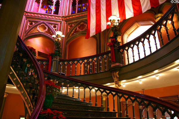 Gothic details of atrium of Old State Capitol. Baton Rouge, LA.