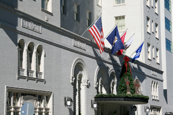 Entrance facade of former Heidelberg Hotel, now Hilton Capitol Center. Baton Rouge, LA.