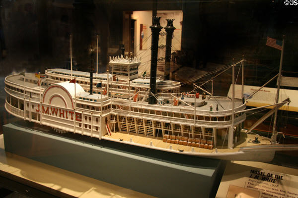 Model of J.M. White Steamboat (1878-88) at Louisiana State Museum. Baton Rouge, LA.