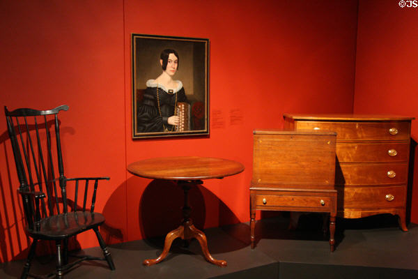 Early American furniture collection (c1770-1830) at Shaw Center for the Arts. Baton Rouge, LA.