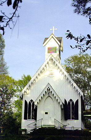 St Andrew's Episcopal Church (1871) (Church St.). Clinton, LA. Style: Gothic Revival. On National Register.
