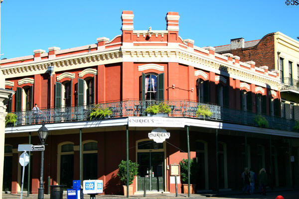 Balcony of Muriel's building on corner of Jackson Square beside Presbytère. New Orleans, LA.