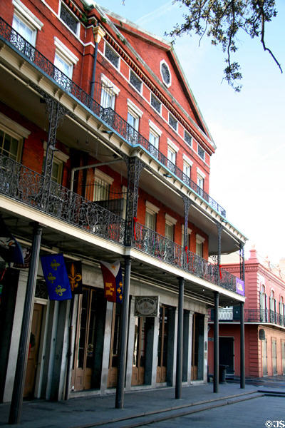 Section of Upper Pontalba Building on Jackson Square. New Orleans, LA. On National Register.