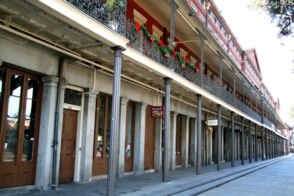 Facade of Upper Pontalba Building (1851) on Jackson Square. New Orleans, LA.