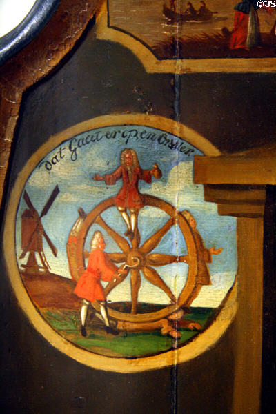 Detail of torture wheel on 