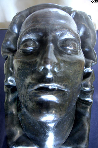 Bronze death mask of Napoleon (c1821) by Dr. Francesco Antommarchi at Cabildo Museum. New Orleans, LA.