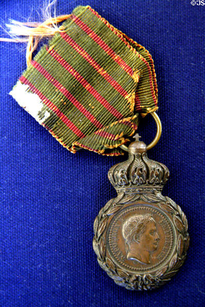St. Helena Service Medal (1857) presented by Napoleon III to soldiers of Napoleon I at Cabildo Museum. New Orleans, LA.