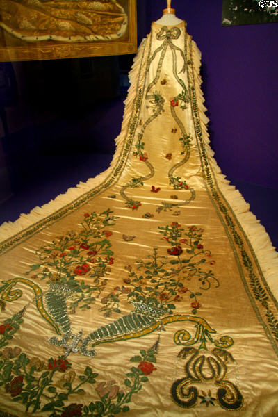 Mardi Gras Queen's mantle (1910) at Presbytère Museum. New Orleans, LA.