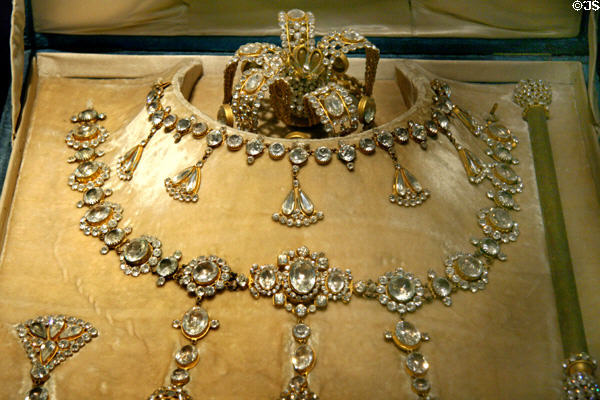 Mardi Gras crown jewels (1893) at Presbytère Museum. New Orleans, LA.