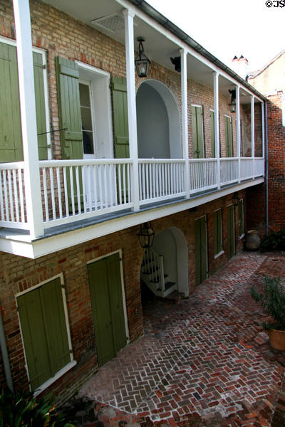 Courtyard facade of Madame John's Legacy Museum. New Orleans, LA.