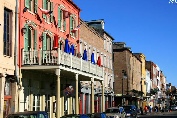 Streetscape along Decatur St. from St. Louis St. New Orleans, LA.