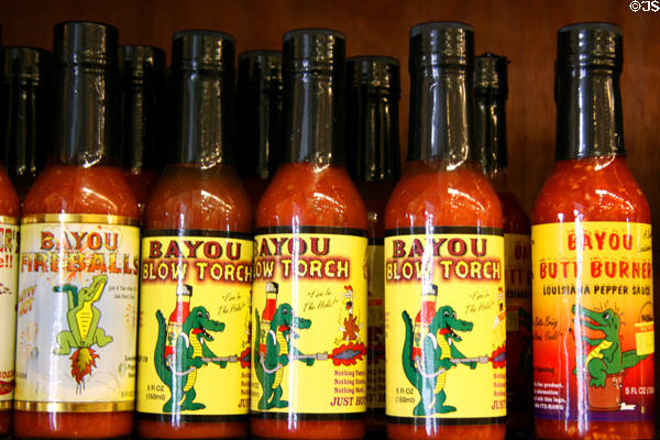 Louisiana hot sauce labels. New Orleans, LA.