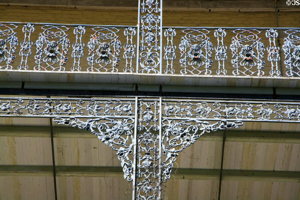 Detail of cast iron railings on Henry Raphael Denis House. New Orleans, LA.