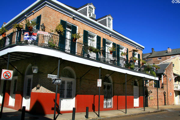 Residential heritage corner building (1301 Chartres St. at Barrack). New Orleans, LA.