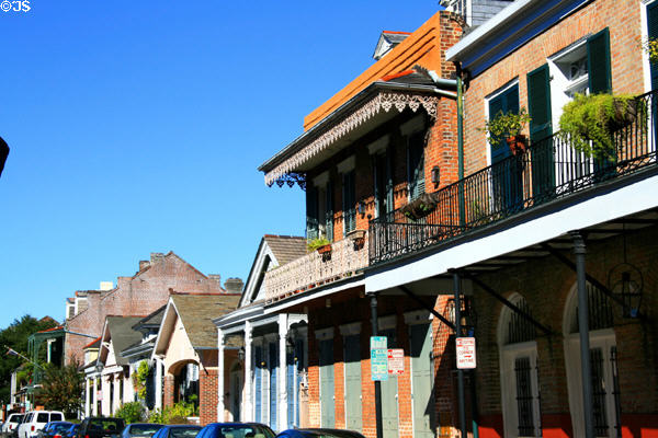 Streetscape along Barrack St. from Chartres. New Orleans, LA.