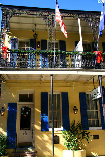 Andrew Jackson Hotel (1888) (919 Royal St.) on site of U.S. District Court where Jackson was fined for his refusal to lift Martial Law. New Orleans, LA. On National Register.