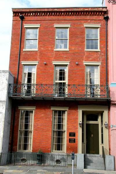 Red brick heritage townhouse (729 Camp St.). New Orleans, LA.