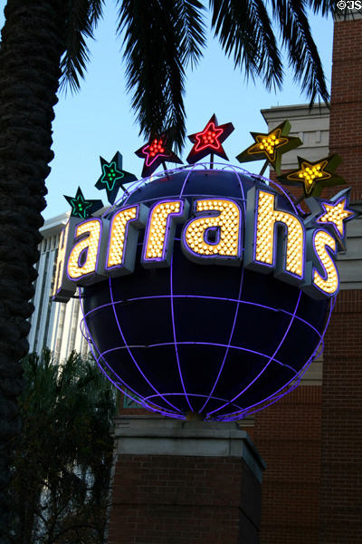 Sign of Harrah's New Orleans Jazz Casino. New Orleans, LA.