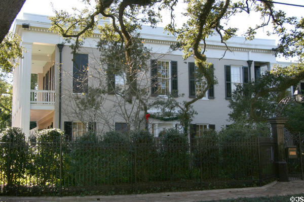 Greek revival house (1840s) (2618 Coliseum St.) in Garden District. New Orleans, LA.