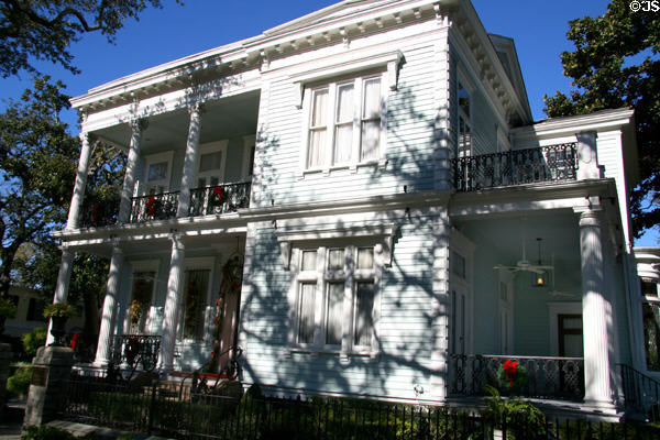 Van Benthuysen-Elms Mansion (1869) (3029 Saint Charles Ave.) in Garden District. New Orleans, LA. Architect: Attrib.: Lewis E. Reynolds.