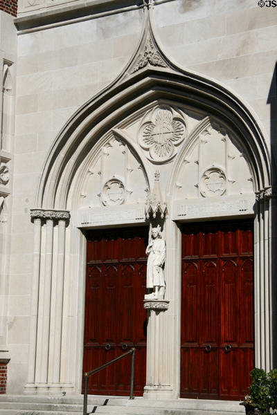 Portal of Church of the Most Holy Name of Jesus at Loyola University. New Orleans, LA.
